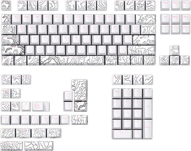 Main image of Double Shot Backlit Thick Keycaps Set for Sublimation Mechanical Keyboard Sublimation Advanced Special Lines