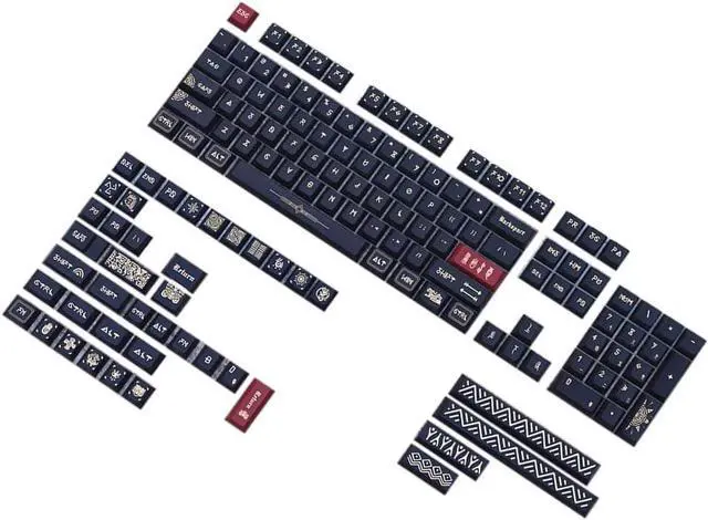 Alt view image 3 of 7 - 142Key Ruins Keycaps Original Height Dye Sublimation Process Keycap for Mechanical Keyboards Switches Ancient Ruins Keycaps