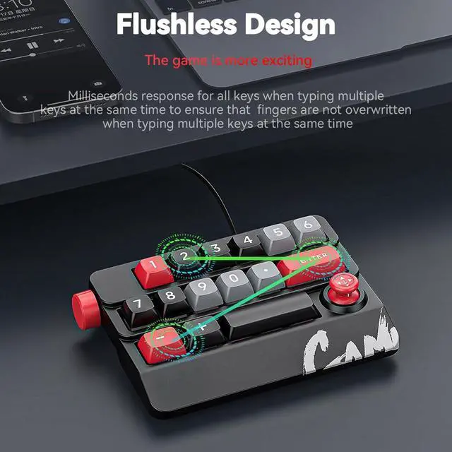 Alt view image 6 of 7 - uikios Control Mechanical Keyboard Backlit Hot Swappable Corded Game Keyboards Programmable