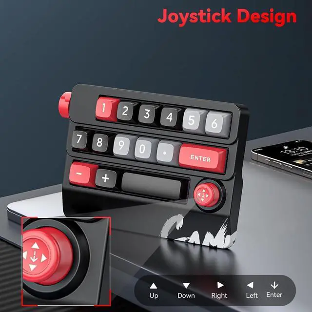Alt view image 3 of 7 - SPONGL Small keypad,Control Mechanical Keyboard Backlit Hot Swappable Corded Game Keyboards Programmable