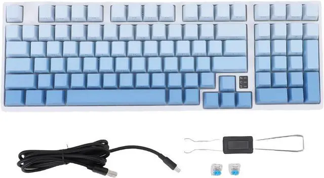 Main image of ciciglow Wireless Mechanical Keyboard, 3 Mode BT 2.4GHz USB C Hot Swappable Gaming Keyboard, Blue Switch, RGB Backlit for Laptop Tablet PC Computer (Blue White)