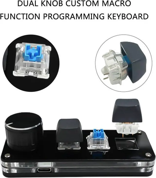 Alt view image 7 of 7 - Programmable 16KEY Macro Keypad Knob with 3 Essence for Efficient Programming for Hot-Swappable Mechanical Switches