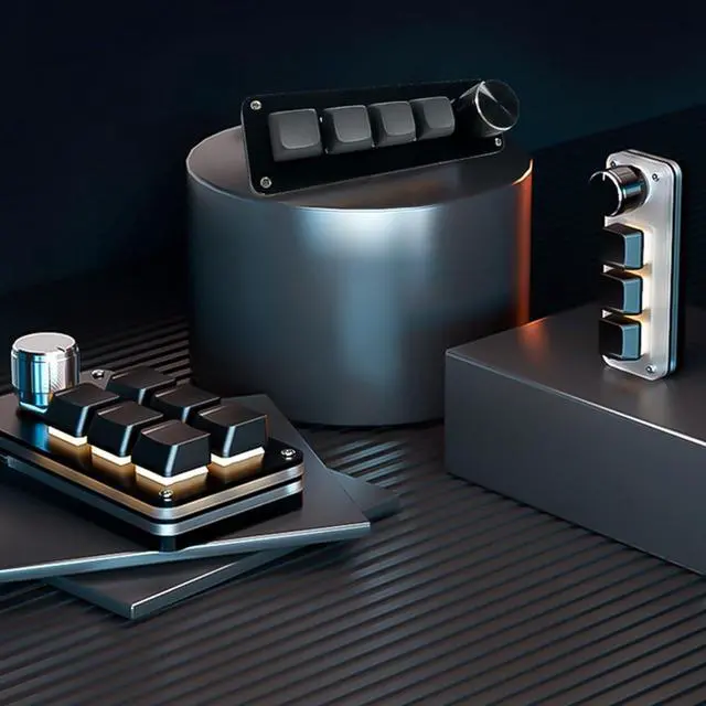 Alt view image 7 of 7 - Meiliyizu Customizable 16Key Macro Keyboards With 3 Rotary Knobs For Efficient Commands In Gaming And Professional Graphics