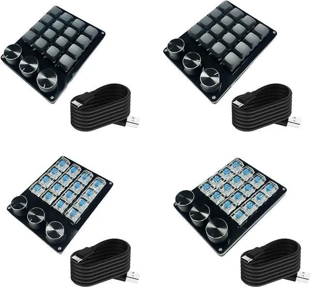 Alt view image 4 of 7 - 16Key Mechanical Macro Keypad with Personalizes Knob Hot Swappable Switches for Gamers and Programmers Professional Customs Knob KeyPad