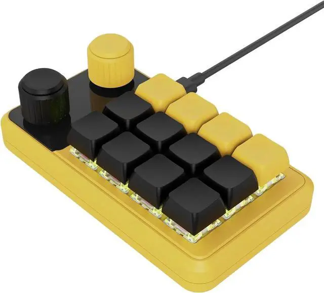 Alt view image 7 of 7 - Ozeau 12 Key Macros Pad for Gamers and Professional RGBs Illuminateds Programmable with Type C Cable
