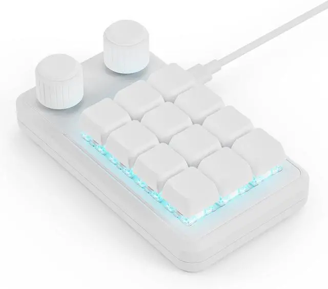 Alt view image 2 of 7 - Ozeau 12 Key Macros Pad for Gamers and Professional RGBs Illuminateds Programmable with Type C Cable