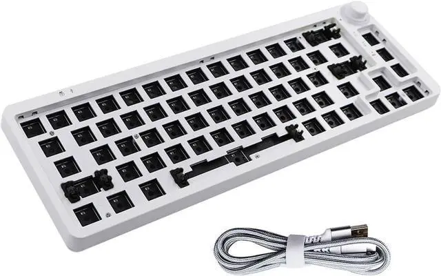 Alt view image 5 of 7 - LK67/KF068 Hot Swappable Gaming Mechanical Keyboard Kits Cord Gasket Structure Customized Keyboard Kits Hot Swap Keyboard