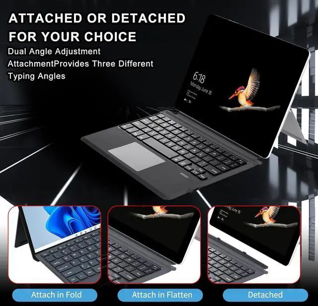Alt view image 4 of 7 - Keyboard 7-Color Backlit Non-Backlit Portable Ergonomic Compatible with Go2 Go3 Go Series Long Battery Life Personalized Choices Ideal for Computer