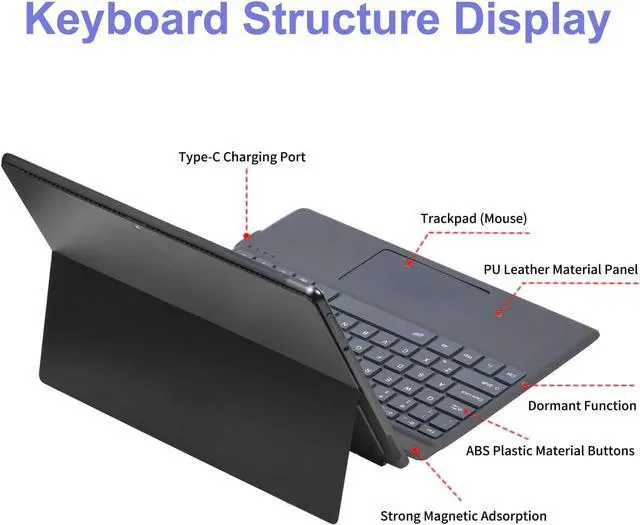 Alt view image 6 of 7 - Keyboard 7-Color Backlit Non-Backlit Portable Ergonomic Compatible with Go2 Go3 Go Series Long Battery Life Personalized Choices Ideal for Computer