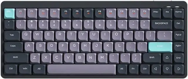 Main image of Wireless Mechanical Keyboard 84 Keys 75% Low Profile Layout Gateron Red Switches 2.4G+BT5.0+Type-C 3 Connections 15 Effect 5 Brightness Levels for