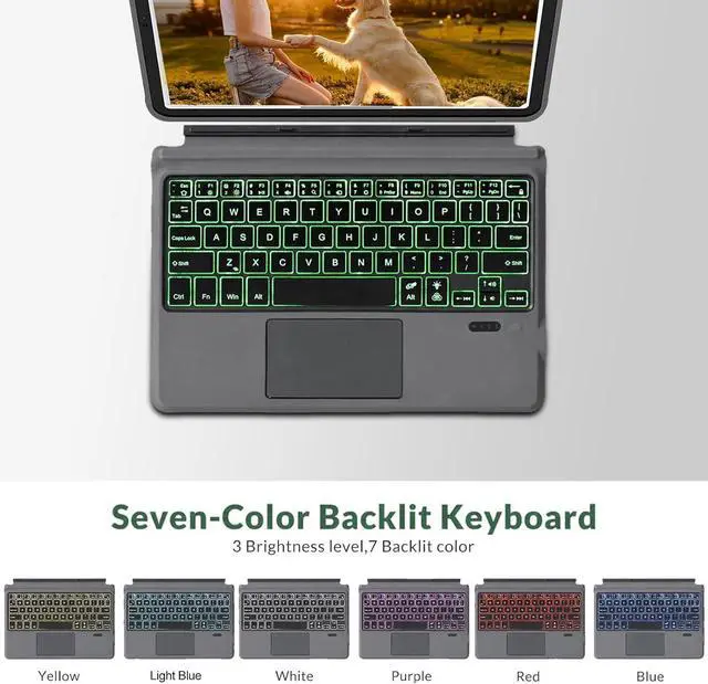 Alt view image 2 of 7 - Keyboard 7-Color Backlit Non-Backlit Portable Ergonomic Compatible with Go2 Go3 Go Series Long Battery Life Personalized Choices Ideal for Computer