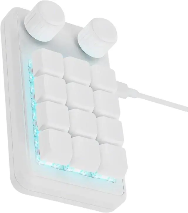 Main image of baojielai Programmable 12 Mechanical Gaming Keyboards With Two Knobs and RGBs Lighting Type C Cable