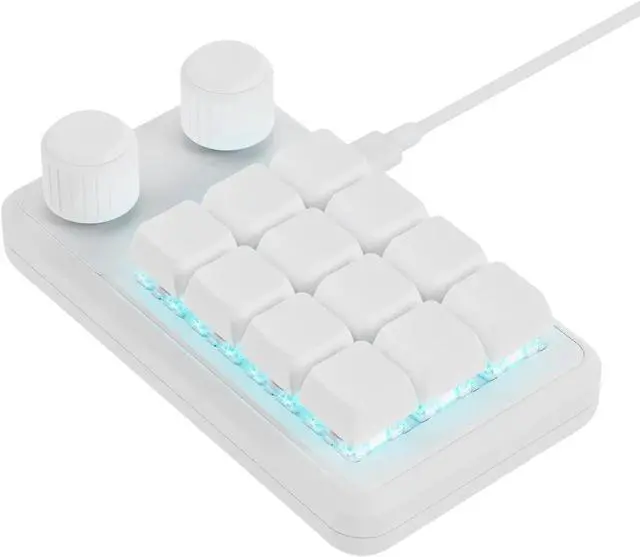 Alt view image 4 of 7 - TINGUT Mini Keyboards Programmable 12 Key Mechanical Gaming Keyboards with Two Knobs and RGBs Lighting Type C Cable