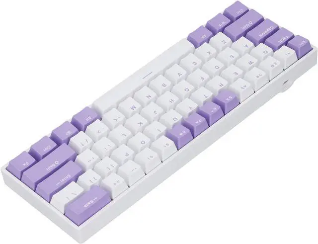 Alt view image 3 of 7 - Focket Mechanical Gaming Keyboard, 61 Keys Ultra Compact Anti Ghosting BT RGB Backlit Red Switch Keyboard with 3000mAh Battery for PC Laptop