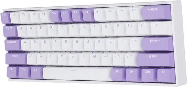 Alt view image 6 of 7 - Focket Mechanical Gaming Keyboard, 61 Keys Ultra Compact Anti Ghosting BT RGB Backlit Red Switch Keyboard with 3000mAh Battery for PC Laptop