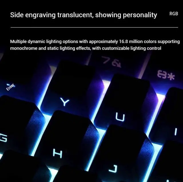 Alt view image 4 of 7 - Starry Sky Keyboard, Wireless Mechanical Gaming Galaxy Side Engraved Keyboard, Starry Night Space Theme, Side-Lit Design, Dye Sublimation Pbt Keycaps, Pre-Lubed Linear Switches(Green Switch)