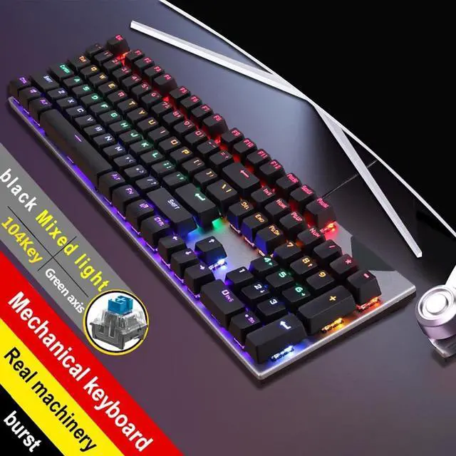 Alt view image 2 of 7 - Ldabrye AntiGhosting Water Resistant 82 Mechanical Keyboards With Blue Switches And RGBs Lighting Antighosting Keyboards For PC