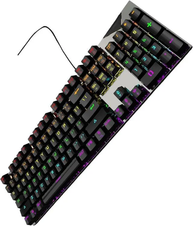 Main image of Rdxanc RGBs Backlits Mechanical Gaming Keyboards with Blue Switches Thin Wireds Design for PC Gamers