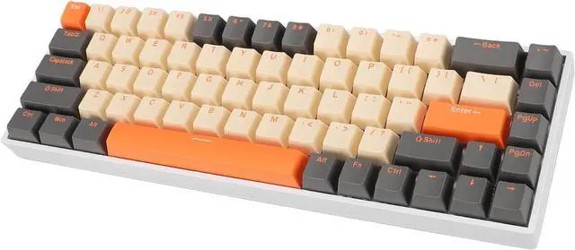 Alt view image 4 of 7 - 60% Mechanical Gaming Keyboard, 68 Key RGB Backlit, Ergonomic Design, Type C Wired, Red Switch, for USB Port Devices