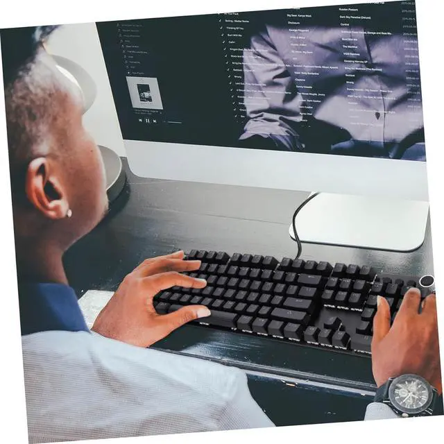 Alt view image 3 of 4 - Angoily RGB Backlight Mechanical Gaming Keyboard Keys Ergonomic Wired Mechanical Keyboard with Durable for