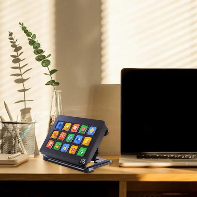 Alt view image 5 of 7 - Live Stream Command Centers 15Customizable Button Ai Keyboards Stream Controller for Mutiple Apps Content Creation Controller Deck