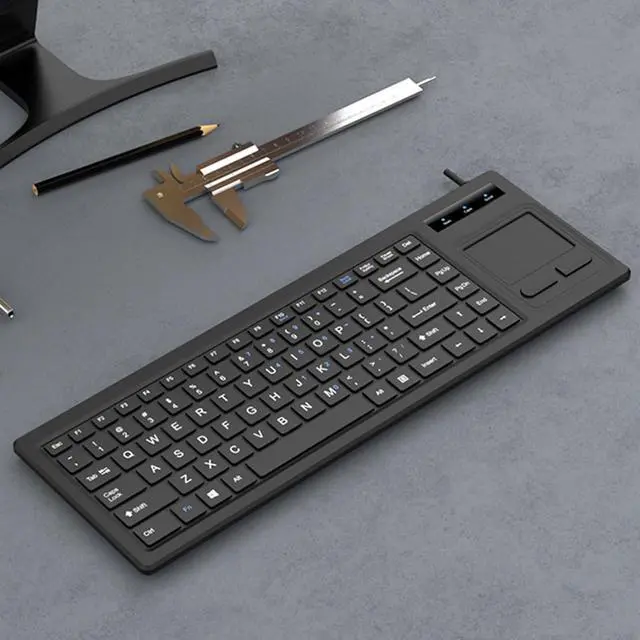 Alt view image 6 of 6 - yabaikekeji Industrial Trackpads Keyboards Featuring With Touchpads And USB Hubs For Efficient Data Entry