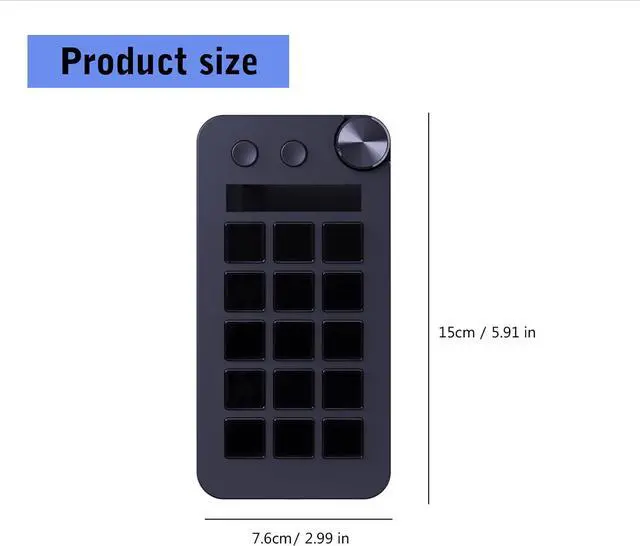 Alt view image 5 of 7 - StreamDeck Visual Aluminum Keyboard LCD Button Live Streaming Controller Gaming Programming Customizable Keypad PC Customizable Keys