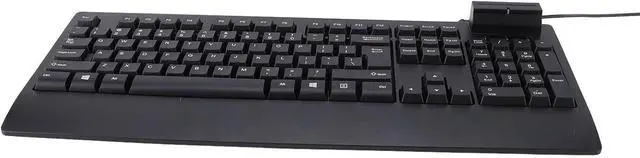 Alt view image 7 of 7 - 104 Key Quiet USB Keyboard with IC Card Slot, ABS Material, PLL Technology for Stable Data Transmission, Adjustable Non Slip Feet, Ergonomic Design