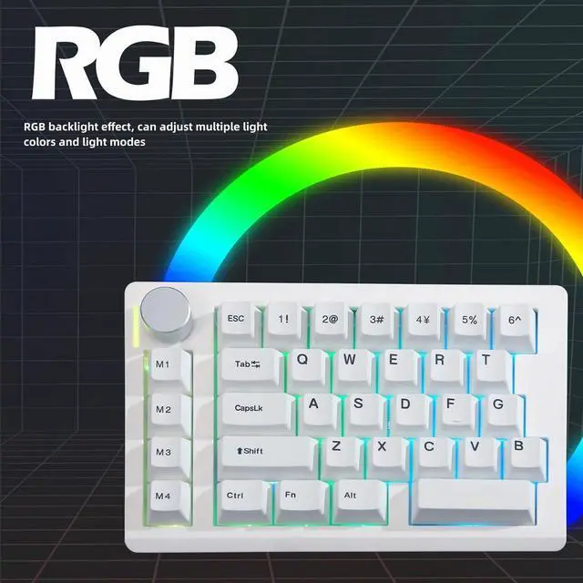 Alt view image 7 of 7 - Obotsnoi Resilient ABS Mechanical Keyboard For Enthusiasts Featuring Fast Switches And Effects Resilient ABS Keyboard For Esports