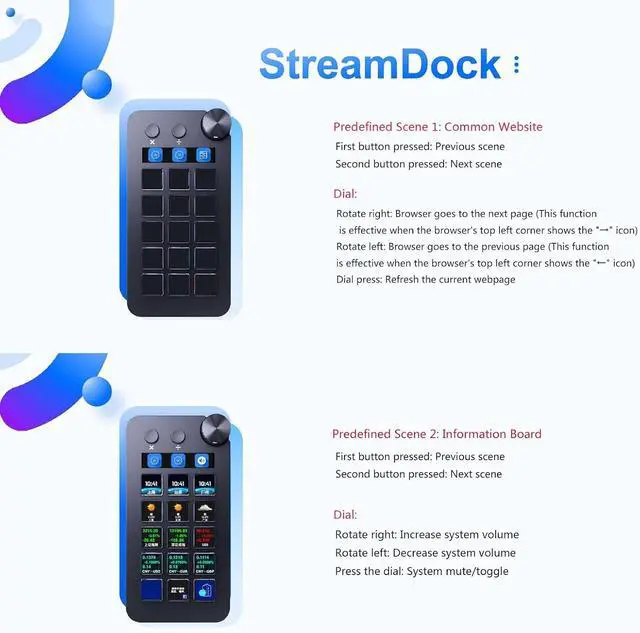 Alt view image 4 of 7 - StreamDeck Visual 15Keys Miniature Keyboards LCD Button Living Controller Button for PC Desktop Controller Customs