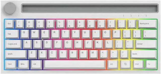 Alt view image 2 of 7 - K620T &Wired Dual-Mode Mechanical Keyboard 62 Keys Compact Gaming Office Mechanical Keyboard White (Switches)