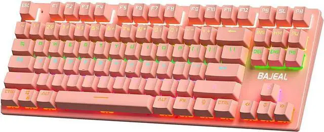 Main image of 87 Keys Wired Mechanical Keyboard xed Light Mechanical Keyboard with Mechanical Blue Switch Suspension Button