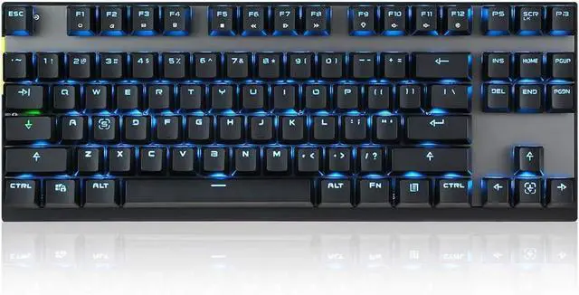 Main image of Wired/Dual Mode 87 Keys Blue Switch Mechanical Keyboard Backlit Gaming Keyboard Built-in Battery Aluminium Alloy Panel r Desktop/Laptop (Black)  Black & Dark Brown