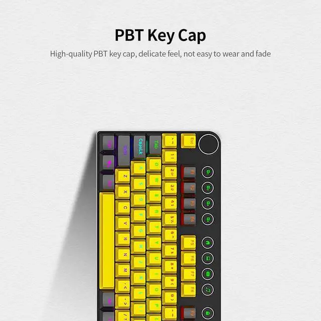 Main image of MK13 Wired Mechanical Keyboard 04 Keys xed Light Gaming Keyboard with Mechanical Blue Switch Low&Black