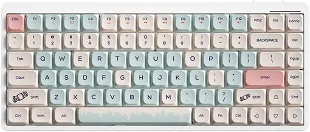 Main image of Mechanical Keyboard 84 Keys +BT5.0+Type-C 3 Connections 75% Low Profile Layout Keyboards Light Effect Support -swappable r Laptop Phone OU Switches BE-BL -swappable