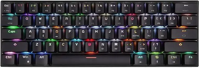 Main image of CK62 6 Keys Mechanical Keyboard USB Wired Dual Mode Gaming Keyboard Black with OU Red Switches