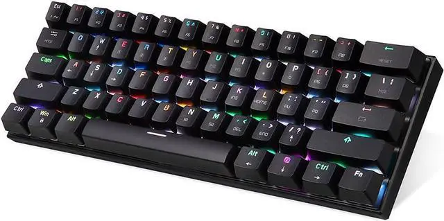 Alt view image 4 of 5 - CK62 6 Keys Mechanical Keyboard USB Wired Dual Mode Gaming Keyboard Black with OU Red Switches