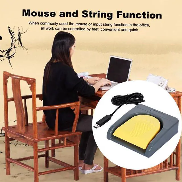 Alt view image 4 of 7 - USB Single Foot Switch Game Control, One Key Customized Computer Keyboard Action Pedal, Push to Talk Foot Pedal Pc, USB Foot Pedal for Gamers and Gaming Enthusiasts (Grey)