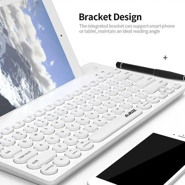 Alt view image 3 of 7 - 320i Keyboard Hz Dual-Mode Keyboard Ergonomic Keyboard 79 Keys Keyboard with Bracket Black