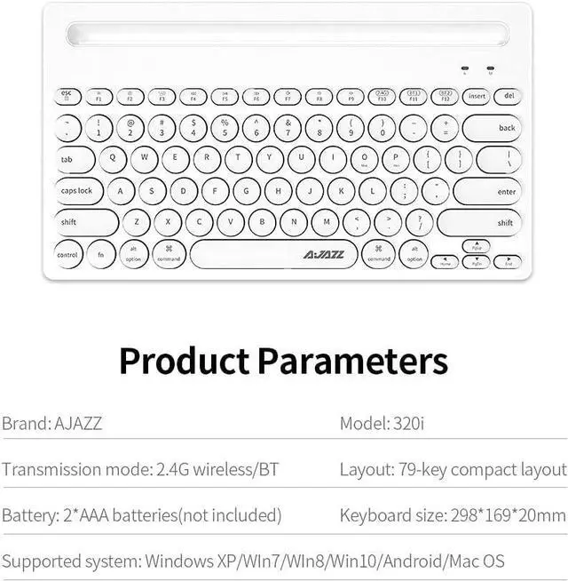 Alt view image 2 of 7 - 320i Keyboard Hz Dual-Mode Keyboard Ergonomic Keyboard 79 Keys Keyboard with Bracket Black