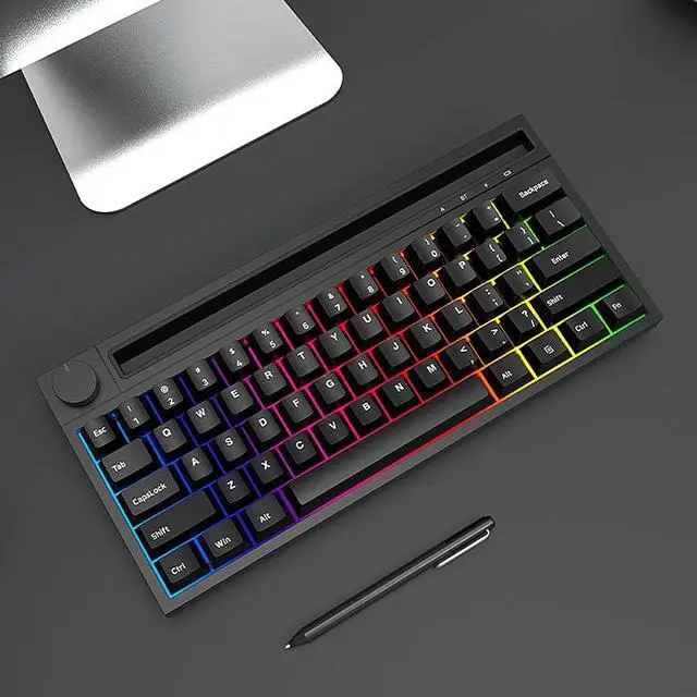 Alt view image 3 of 7 - K620T &Wired Dual-Mode Mechanical Keyboard 62 Keys Compact Gaming Office Mechanical Keyboard Black (Switches)