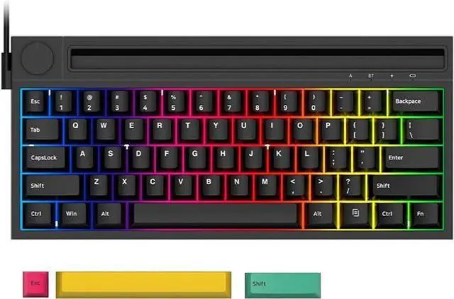 Alt view image 4 of 7 - K620T &Wired Dual-Mode Mechanical Keyboard 62 Keys Compact Gaming Office Mechanical Keyboard Black (Switches)