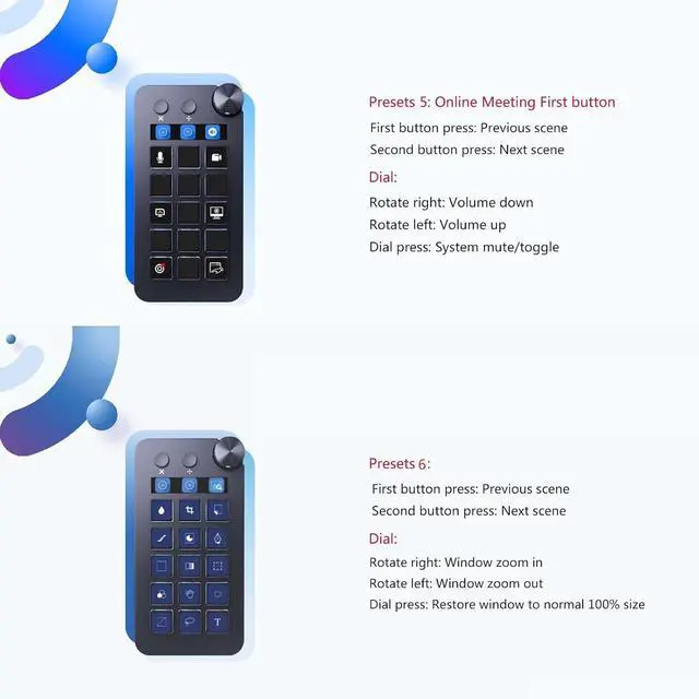 Alt view image 7 of 7 - LCD Button 15Keys Live Content Creation Controller StreamDeck Customs Button StreamDeck Visual Keyboards For PC