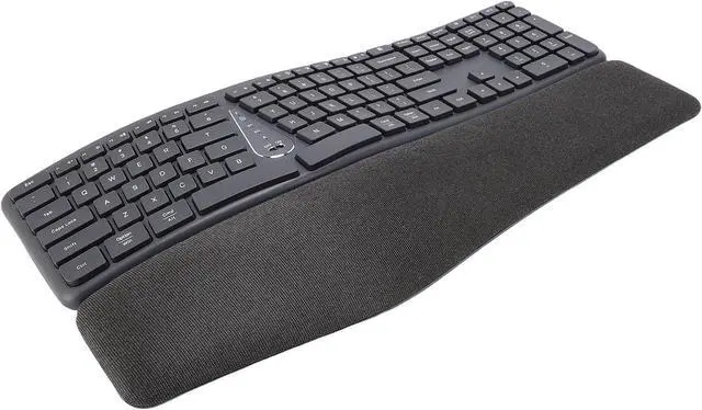 Alt view image 7 of 7 - ciciglow WL Ergonomic Keyboard, Split Keyboard with Cushioned Wrist Rest, Nature Typing, BT and 2.4G USB C Connectivity, Compatible with for 98 Me 2000 7 8 10
