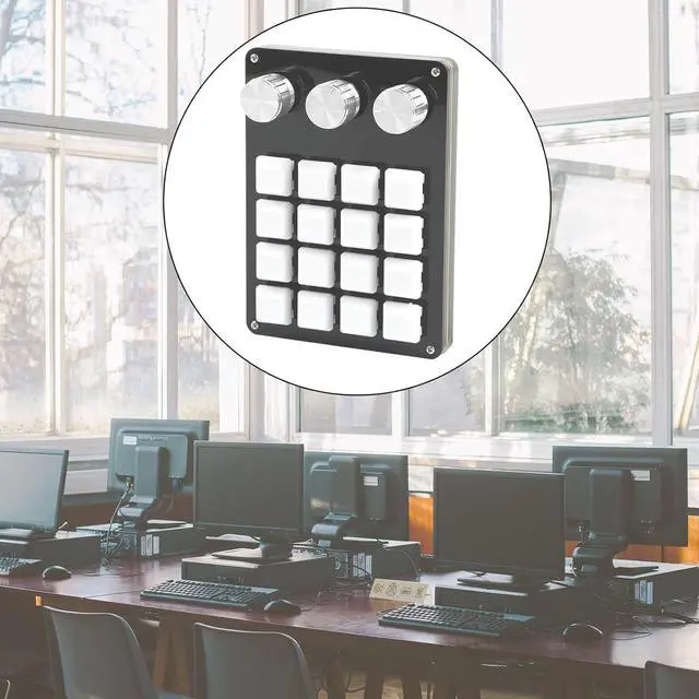 Alt view image 4 of 7 - Azxcvbnm - 12 keys RGB keyboard, 2 buttons, portable keyboard with programmable buttons, 16 keys, 3 buttons, gaming editing efficiency