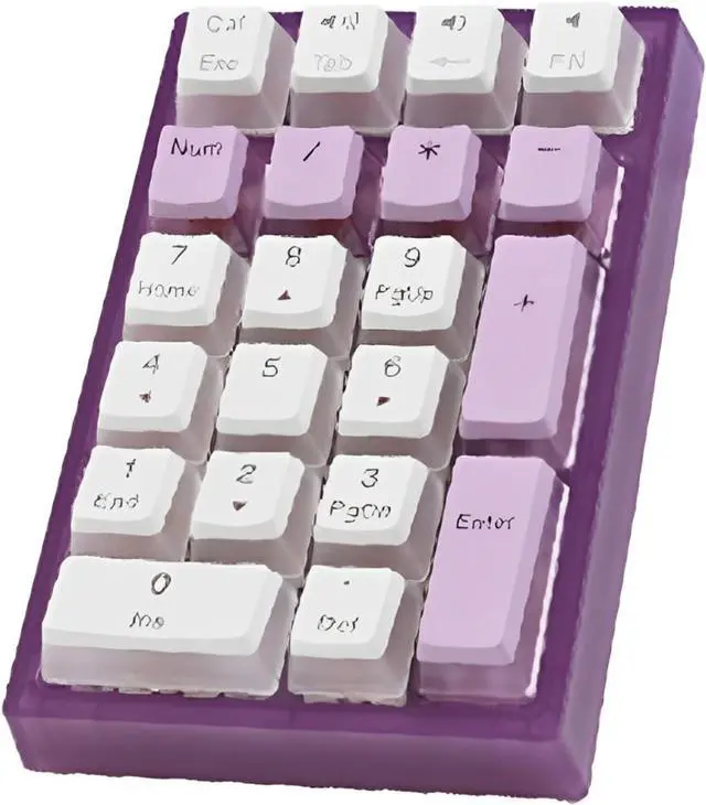 Alt view image 4 of 7 - baojielai Mechanical Numeric Keypad Hot-Swap Switches Corded Gaming Keypad LED Backlit Keycap Numpad Portable Keypad Extended Layo