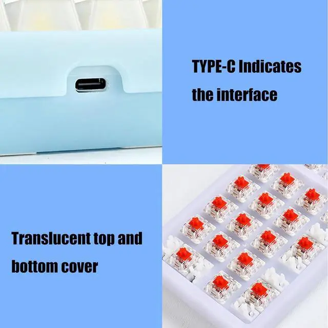 Alt view image 6 of 7 - baojielai Mechanical Numeric Keypad Hot-Swap Switches Corded Gaming Keypad LED Backlit Keycap Numpad Portable Keypad Extended Layo