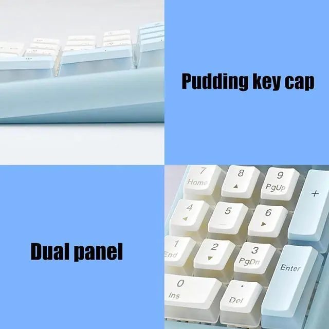 Alt view image 7 of 7 - baojielai Mechanical Numeric Keypad Hot-Swap Switches Corded Gaming Keypad LED Backlit Keycap Numpad Portable Keypad Extended Layo