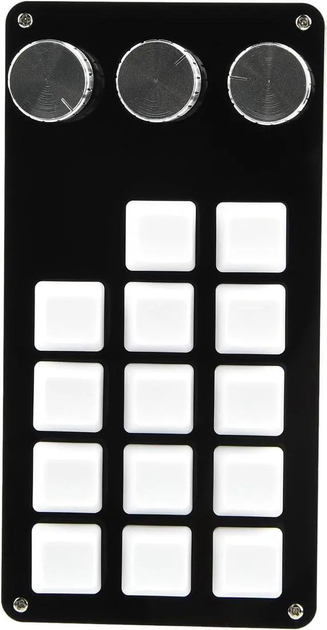 Alt view image 4 of 7 - 14 Keys Keyboard Macropad with 3 Knob Programming Keypad for Gaming Video Editing and Programmable Keypad