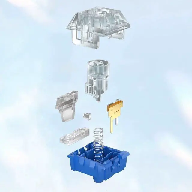 Main image of Silent Box Island Linear Switch  45gf Actuation, 3.6mm Travel, Quiet 3-Pin Transparent Switch for Mechanical Keyboards(70PCS)